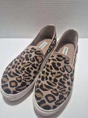 Steve Madden Women's Leopard Print Slip-On Sneakers - Tan/Black